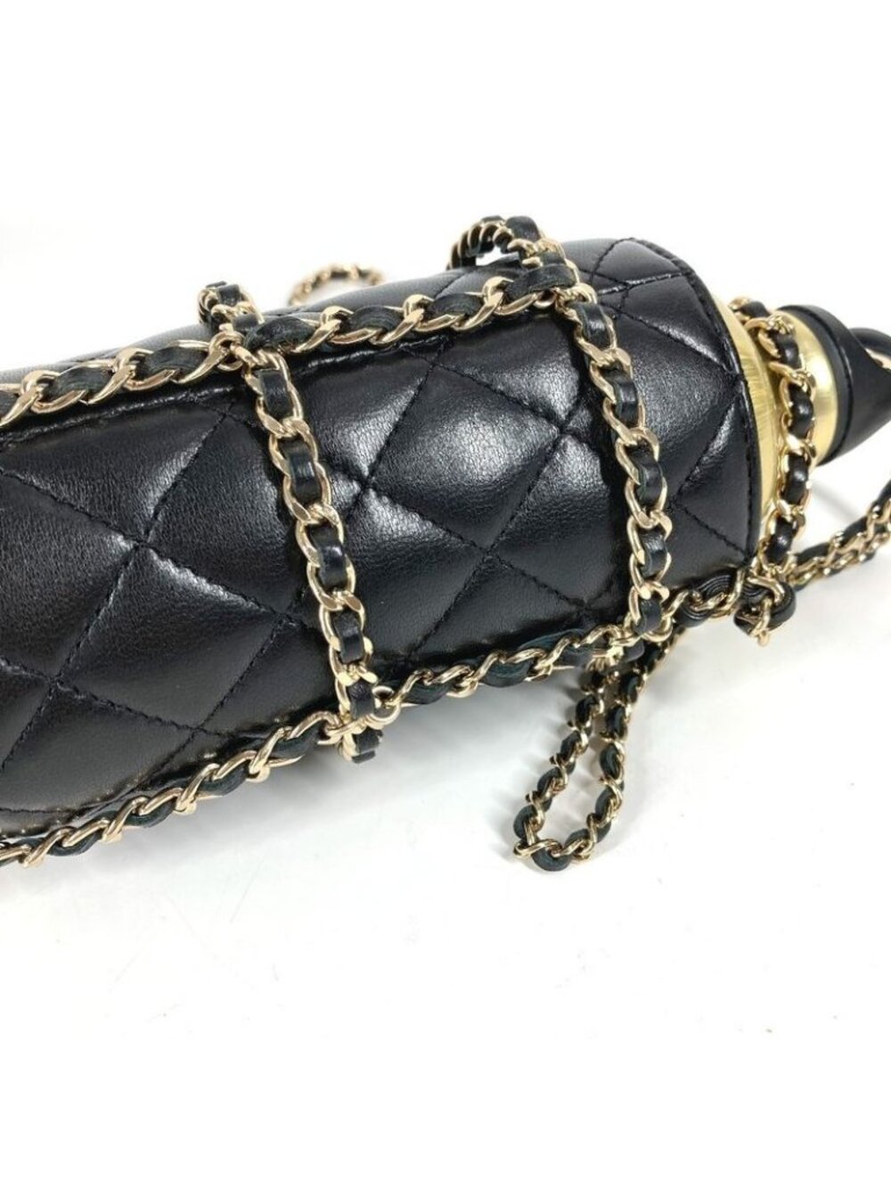 Chanel Shoulder Bag CC Logo Chain With Case As1324 Leather Black - Picture 6 of 9